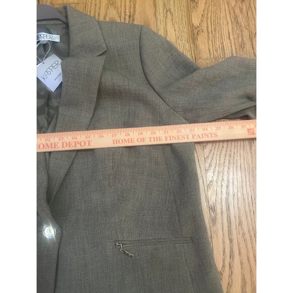 NWT KASPER WOMAN CYREESS GREY SINGLE BREASTED PLUS SIZE BLAZER SIZE 16W - Picture 7 of 8